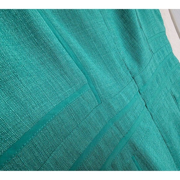 Ellen Tracy Blue-Green Sheath Dress – Size 8 (Early–Mid 2000s) - Sleeveless - Picture 10 of 14